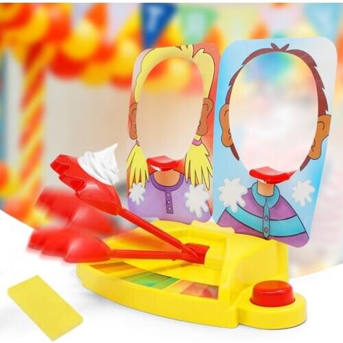 Funny Party Toys Pie in Face Pie Cake To Face Novelty Family Birthday Party Toy Joke Multiplayer Game For Christmas Party