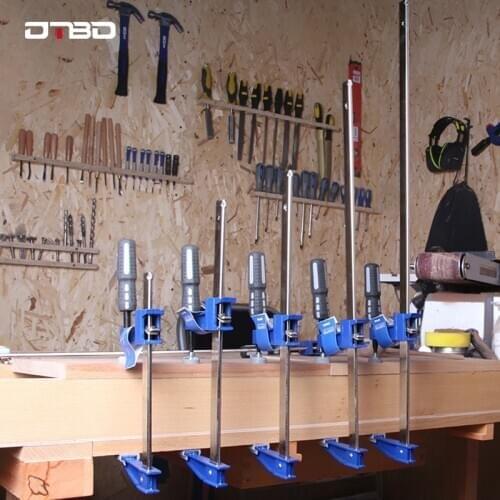 DTBD 6/10/12/18/24 inch Quick Ratchet Release Speed Squeeze Wood Working Bar F Clamp Clip Kit Gadget Tools DIY Hand Tool