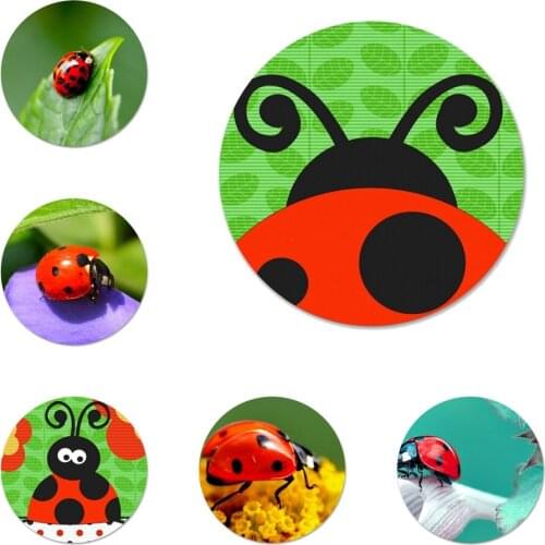 58mm Insect ladybug Icons Pins Badge Decoration Brooches Metal Badges For Clothes Backpack Decoration