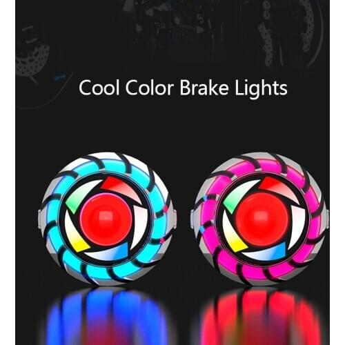 1PC Angel Eye Flash Motorcycle Headlight Tail Brake Rear Lights LED Motorbike Accessories Universal Brake Lamp Auto Parts 2021