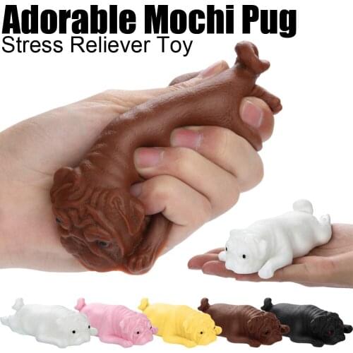 1pc Squeeze Toy Squishyies Mochi Pug Puppy Squeeze Healing Fun Kawaii Stress Reliever Toys Gifts Funny Decompression Toys