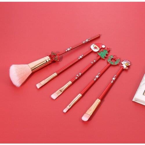 2021 Hot Christmas Makeup Brushes Festival Beauty Cosmetic Tool for Face Pro Powder Eye Shadow Eyebrow Lip Brush Halloween Gifts
