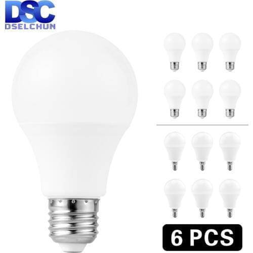 6PCS E27 E14 LED Bulb Lamps 3W 6W 9W 12W 15W 18W 20W Lampada LED Light Bulb AC 220V 230V 240V Bombilla Spotlight Cold/Warm White
