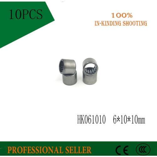 Free shipping 10Pcs HK061010 HK0610 57941/6 Drawn Cup Type Needle Roller Bearing 6 x 10 x 10mm