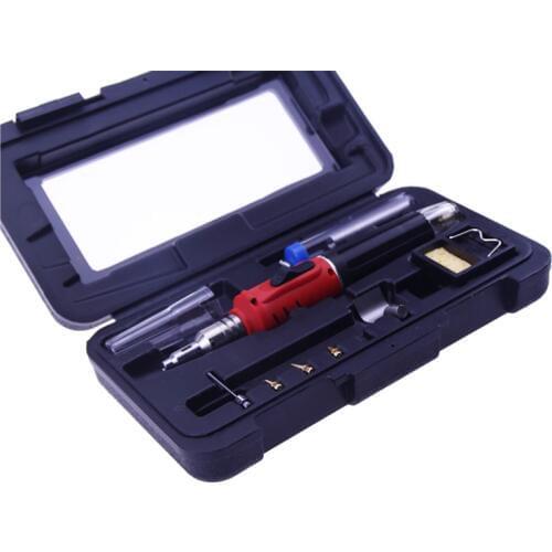 Free shipping 10-in-1 Gas Soldering Iron Cordless Welding Torch Kit Tool HS-1115K Outdoor portable Butane Torch Self-Ignition