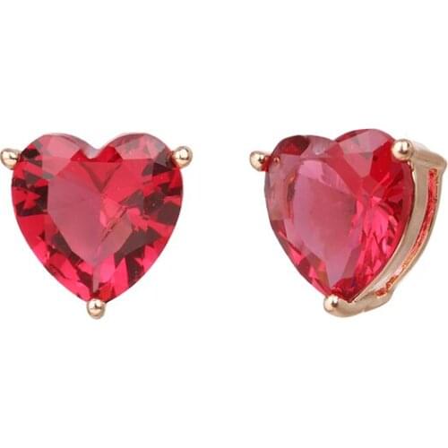 Bettyue New Fashion Gold Earring For Women&Girls Noble Jewelry With Elegant Red AAA Zirconia Charming Ornament Party Lovely Gift