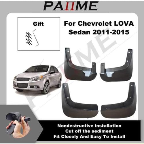 ReadyStock Car Automotive MudFlaps Fit For Chevrolet LOVA Sedan 2011-2015 4pcs/Set Molded Splash Guards Front Rear Mud Flap Mudg