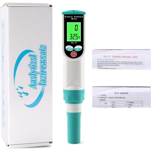 Digital Hydrogen Meter Water Quality Tester with ATC High Accuracy Pen Type H2 Meter LCD Displays 0-1999 Ppb/0-1.99 Ppm