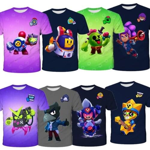Girls Kid T-shirt Boys 3D PRIMO MORTI Short Sleeve T-shirt Crow Spike Leon Shelly Tshirt Kids Game Star Shirt Tops Birthday Gift