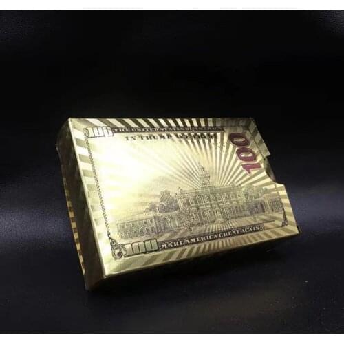 Donald Trump Waterproof Plastic Playing Cards Color Gold Foil Poker Deck Game