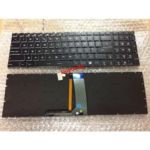 English Crystal RGB backlit colorful Keyboard for MSI GT62 GT72 GE62 GE72 GS60 GS70 GL62 GL72 GP62 GT72S GP72 GL63 GL73 US