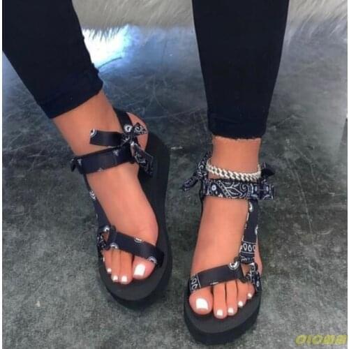 Hot 2020 Womens Sandals Fashion Open Toe Outdoor Flat Summer Beach Shoes Comfortable Plus Size 43