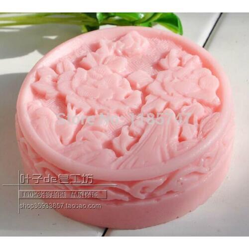 Hot!! new arrival round shaped flower 3D silicone mold for soap /cake/chocolate,silicone soap mold cake mold