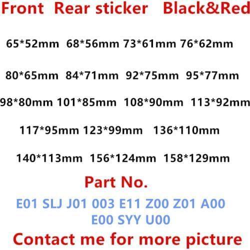 New Car Styling 3D ABS Black Red Front Grill Trunk Rear Boot Badge Emblem Sticker Full Size