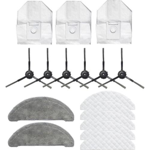 Disposable Wipes Dust Bags Recyclable Mops Cloths Side Brush Parts Accessories for ROIDMI EVE Plus Robot Cleaner Sweeper