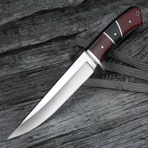Camping Hunting Straight Knife High Hardness Fixed Blade Short Knife Wilderness Survival Outdoor Knives for Men
