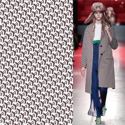 Polyester satin dress high-end arrow pattern custom fashion floral printed cloth diy patchwork 018