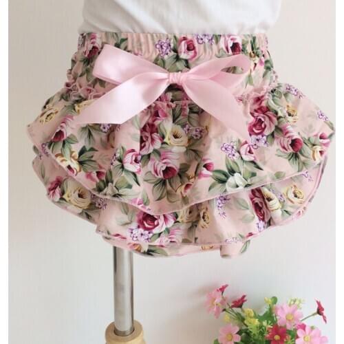 Princess baby floral print cotton bloomer pp pants Shorts girls flower cotton bloomer clothing garments