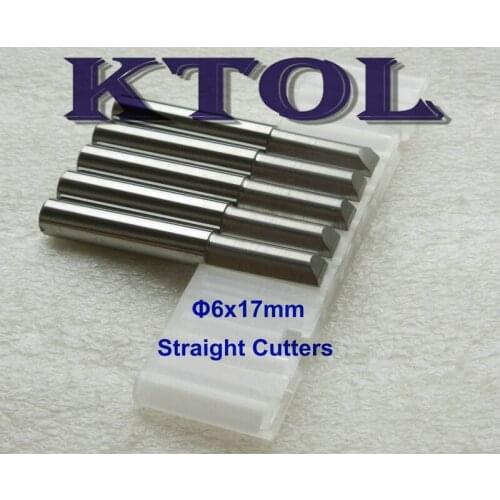 6x17mm 1 Flute Straight CNC Milling Cutter MDF Acrylic Wood Router Tools Carbide Endmill CNC Router Bits for Woodworking Cutting