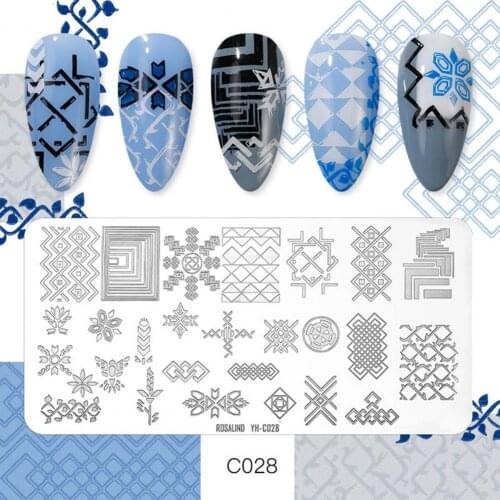 Nail Stamping Plate Various Patterns Rust-Proof Mini Printing Stencil Manicure Art Stamp Templates for Salon Nail accessories