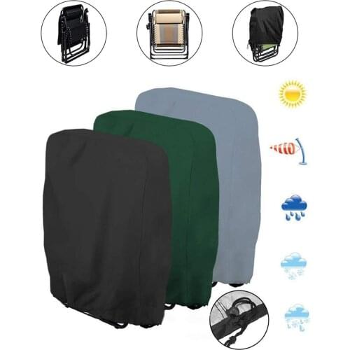 Outdoor Folding Deck Chair Cover Waterproof Balcony Outdoor Folding Deck Chair Garden Sunbathing Deck Chair Cover #G2