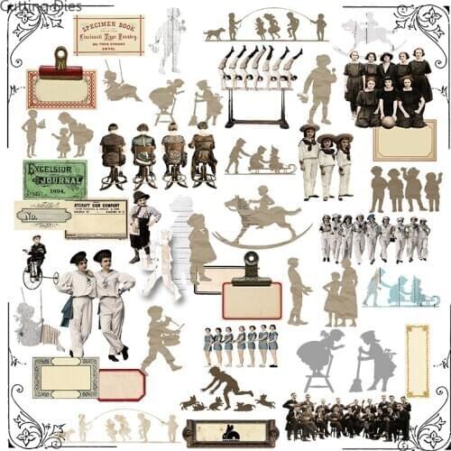 Vintage Figure Printed Vellum Paper Crafts For Scrapbooking Happy Planner/Card Making/Journaling Project