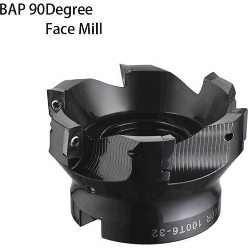 High speed APMT1604 carbide insert BAP 400R 80-27 5 6 teeth 90 Degree Positive Head righ angle CNC Milling Cutter face mill