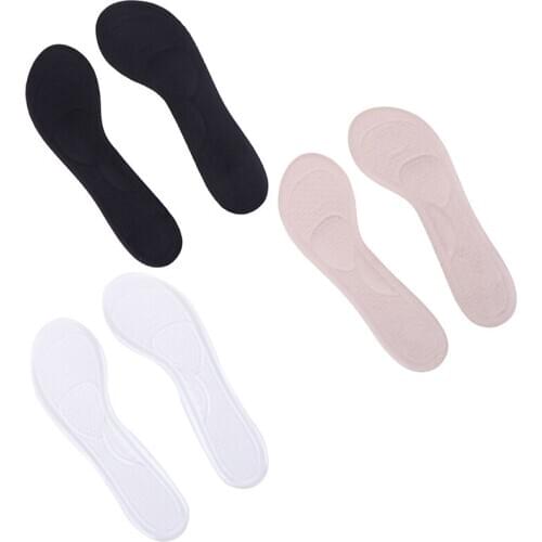 1Pair Invisible Sweat Velvet Half Yard Insole Orthopedic Sandals Insoles Women Anti-slip Massaging Metatarsal Cushion