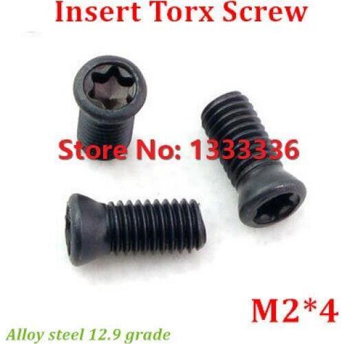 100pcs/lot M2*4 Insert Torx Screw Replaces Carbide Inserts CNC Accessories Lathe Tool/Blade Cutter Bar Alloy Steel 12.9