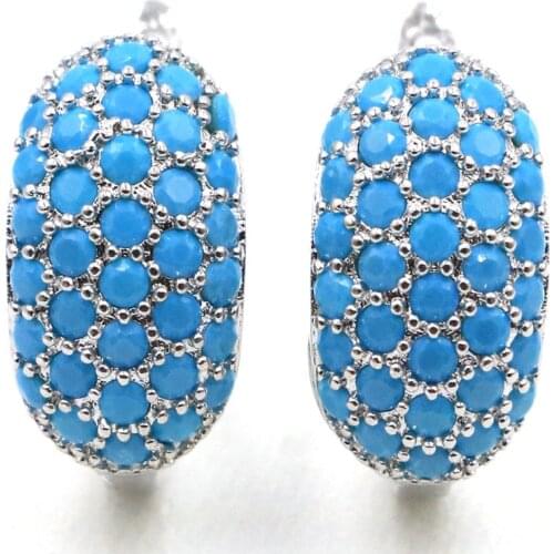 40x12mm Gorgeous Created Pink Raspberry Rhodolite Garnet White CZ Ladies Daily Wear Silver Earrings