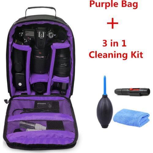 3 in 1 Cleaning Kit + Camera Bag Waterproof Backpack For Panasonic Lumix GF7 GF6 GF5 GF3 GF2 GX7 GX2 GX1 G6 G5 G3 LX7 LX100