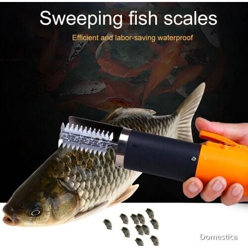 4/6 Sweeping Fish Scale Tools Automatic Fish Scale Planing Scraping Device Fish Scraper Waterproof Charge Kitchen Kill Fish Tool