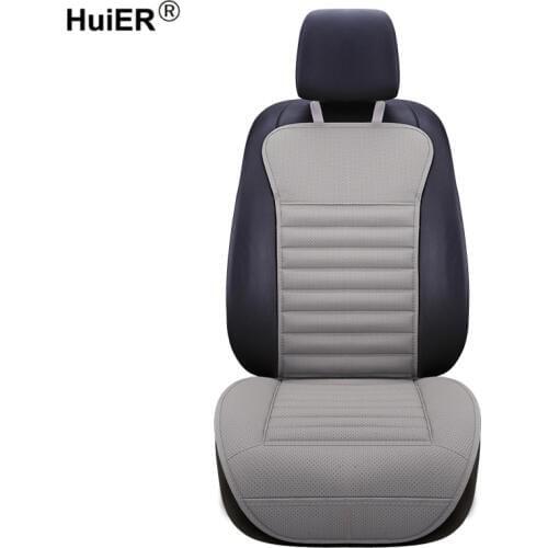 HuiER Universal Car Seat Cover Fashion 3 Colors Pu Leather Non-Slip Wear-Resistant Car Styling Automobile Seat Cushion Protector