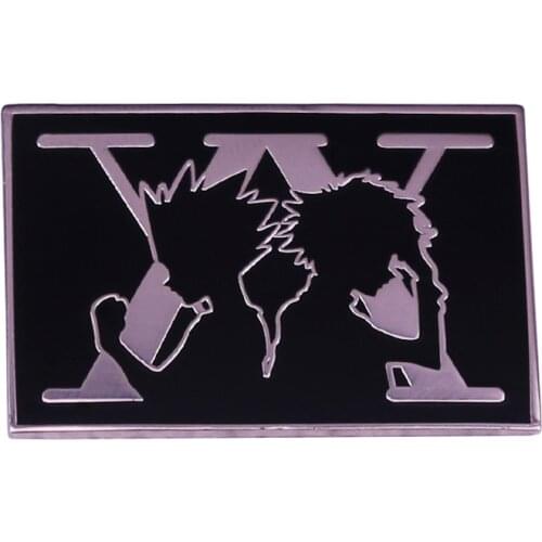 Hunter X Hunter Poster Enamel Pin Gon And Killua Two Badass Prodigy Badge Japan Anime Manga Lovers Cool Art Accessory