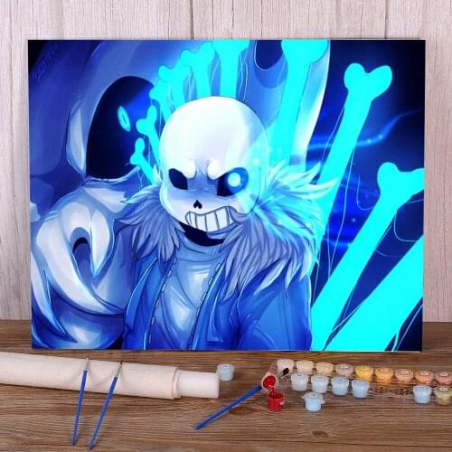Undertale Painting By Numbers Set Acrylic Paints 40*50 Paiting By Numbers Handmade Crafts For Adults Handiwork