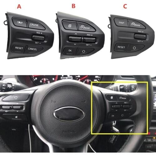 Steering Wheel Cruise control Button For KIA K2 RIO IKSLAIN AUGUST X-LINE LUXE RED LINE Bluetooth Audio Phone Volume Switch