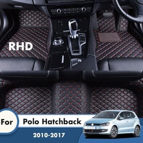 RHD Carpets For Polo Hatchback 2017 2016 2015 2014 2013 2012 2011 2010 Car Floor Mats Car Accessories Interior For Volkswagen VW