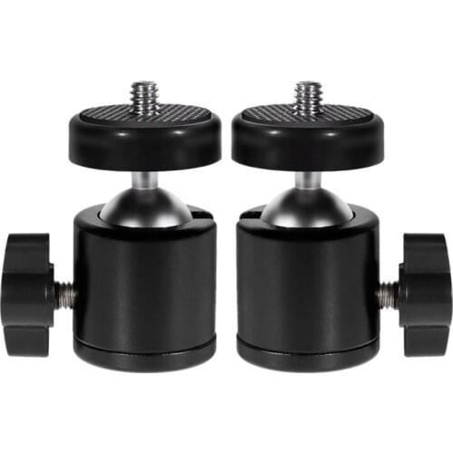 Camera Mount,360° Screw Mini Camera Ball Head Swivel Bracket Mount Ball Head for DSLR Camera,Light Stand,Tripod(2 Pcs)