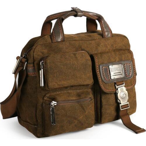 Ruil Multifunction Men Retro Classic Briefcase 2020 Canvas Vintage Wear Resistant Bags Leisure Toolkit Package