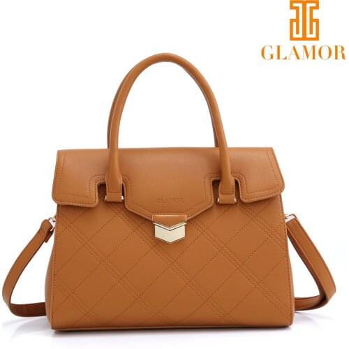 Brand high-quality handbags, trendy rhombus embroidered bags, simple handbags