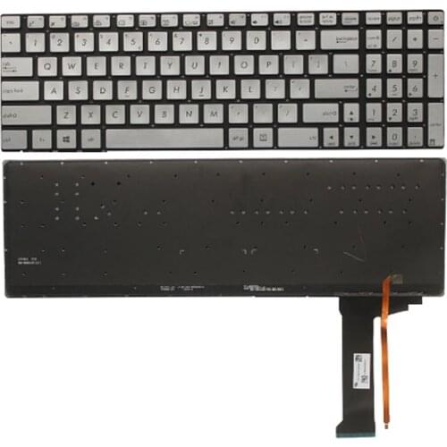 New US backlit laptop keyboard FOR ASUS GL552 GL552J GL552JX GL552V GL552VL GL552VW N552VW N552VX G771JM G771JW Silver