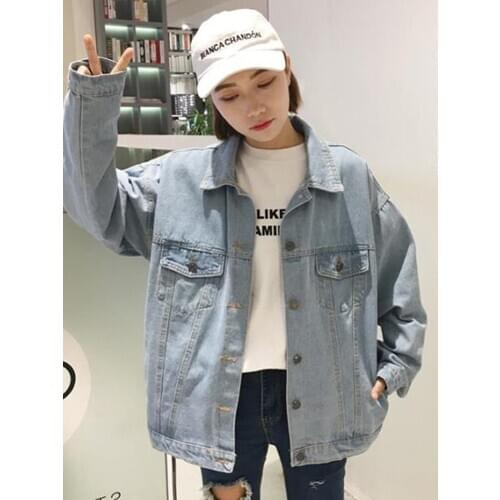 Spring and autumn new loose short denim jacket women jacket