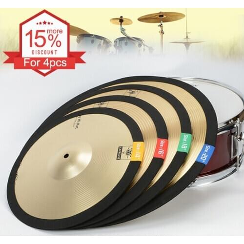 14 16 18 20 Inch Portable Lightweight Polyester Fibre Cymbal Mute Circle Ring Drum Set Hi-hat Practice Silencers pad dampener