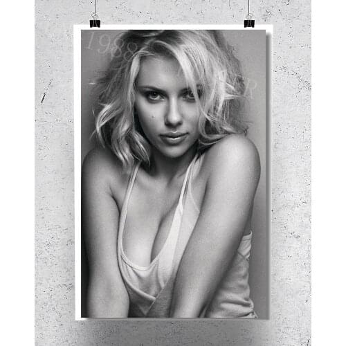 S054 Scarlett Johansson 05 Star Sexy Beautiful Girl Model Wall Posters Prints Silk Art Painting For Home Bedroom Decor