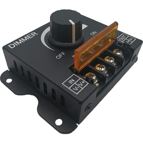 30A/360W LED Dimmer Adjustable Brightness Lamp Bulb Strip Driver Single Color Light Power Supply Controller 30A DC 12V 24V 360W