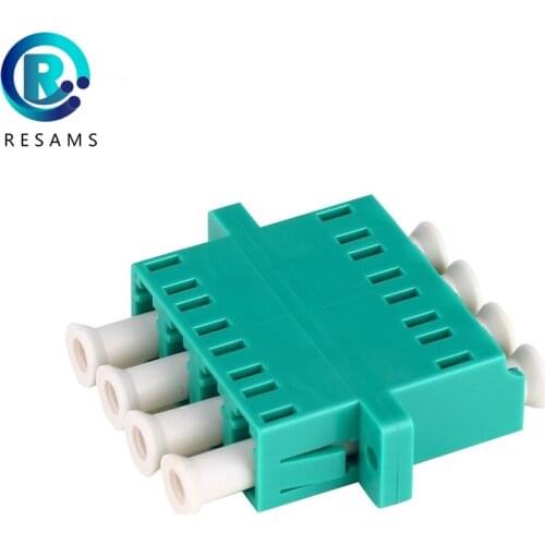 Resams Made In China Factory Direct Sale The High Quality LC APC Quadruple Type Fiber Optic Adapter Low Loss Transfer Flange