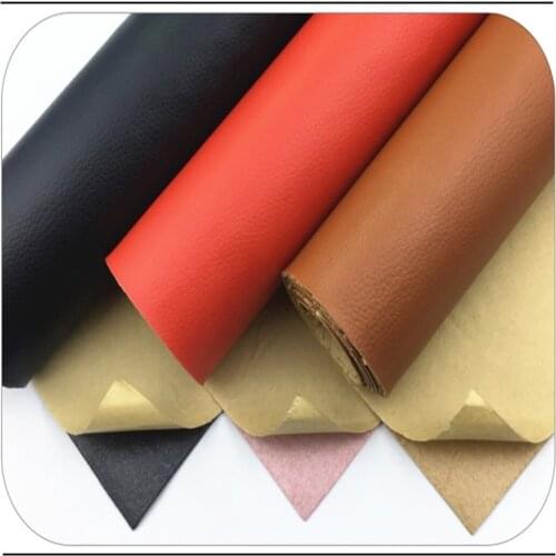 137cmx50cm Manufacturer Wholesale Litchi Pattern Super Glue Self-adhesive Leather DIY Sofa Furniture Car Interior Repair Sticker