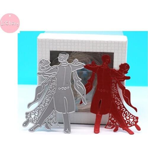 Dancers Slimline Cutting Dies Scrapbooking Metal Crafts Stencil Embossing Folder Clear Stamps and Planner Die Valentines Day