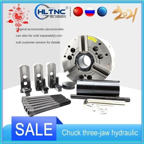 Taiwan SanchuanSWACHUAWRigid body hollow hydraulic Chuck three-jaw hydraulic Chuck56810Inch Brand Direct