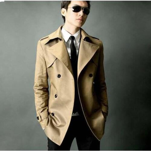 Mens trench coats modern urban man double breasted coat spring autumn fashion overcoat long sleeve new designer 9XL m1249